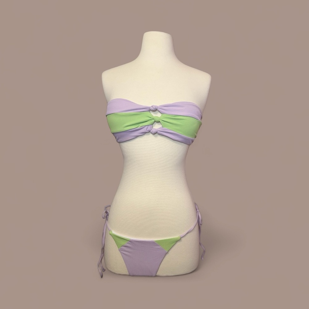 Two-Tone Bandeau Bikini Set - Picture 1 of 3